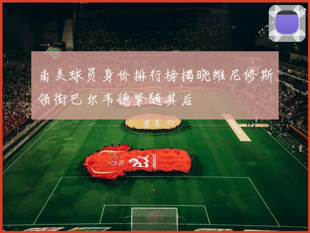 南美球员身价排行榜揭晓维尼修斯领衔巴尔韦德紧随其后